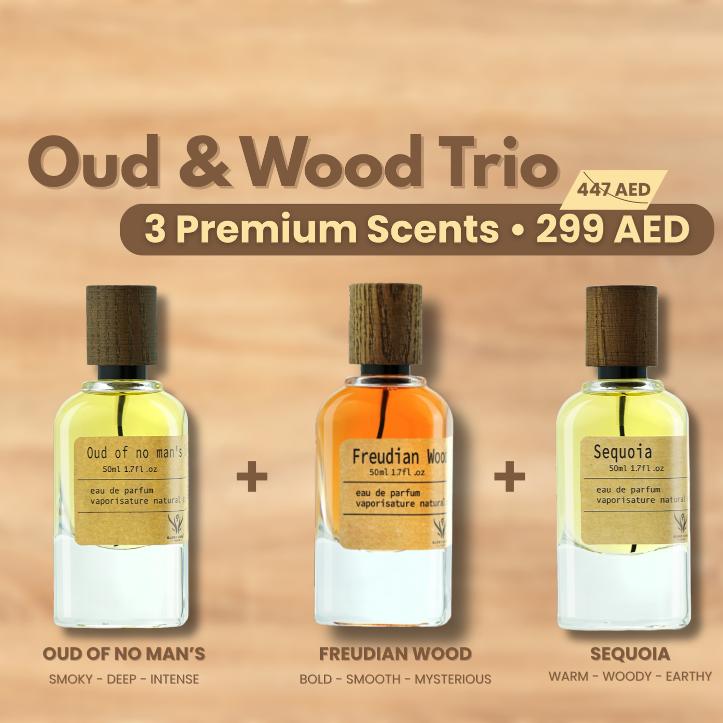 Oud & Wood Trio – 3 Perfumes